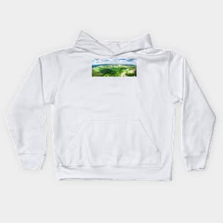 Aerial panorama of Bug river Kids Hoodie